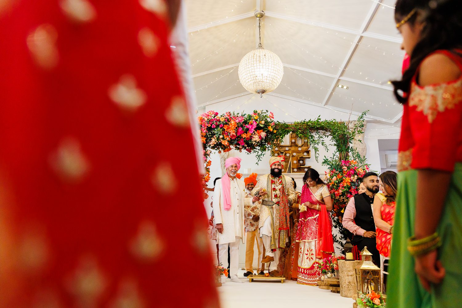 Hindu wedding ceremony at Manor by the lake in Cheltenham