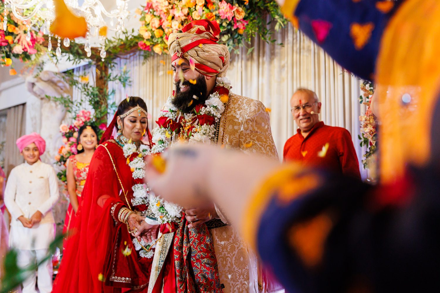 Hindu wedding ceremony at Manor by the lake in Cheltenham