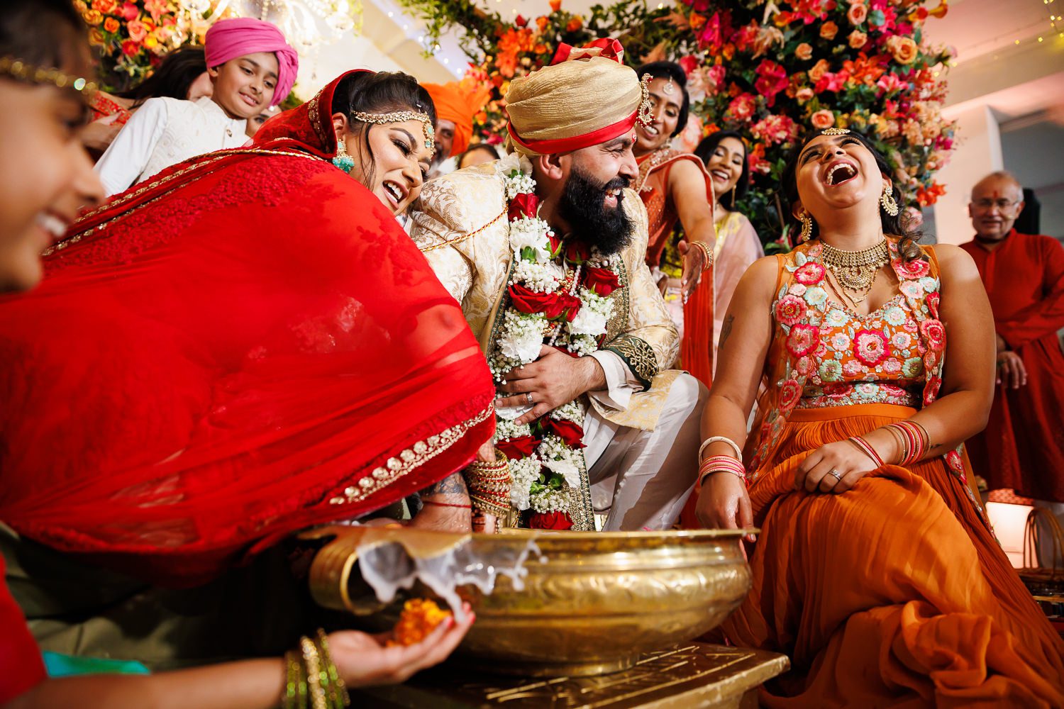 Hindu wedding ceremony at Manor by the lake in Cheltenham