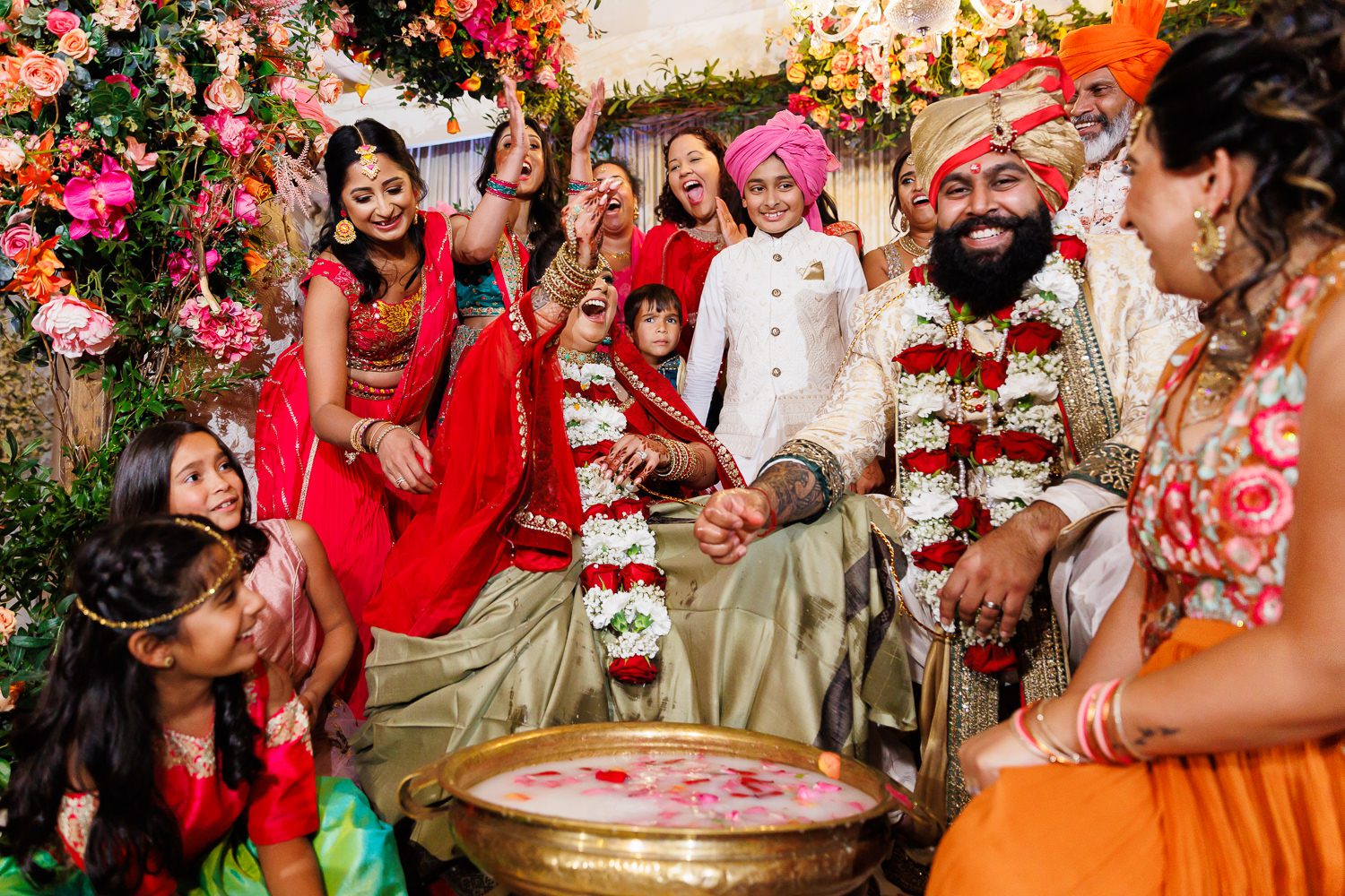 Hindu wedding ceremony at Manor by the lake in Cheltenham