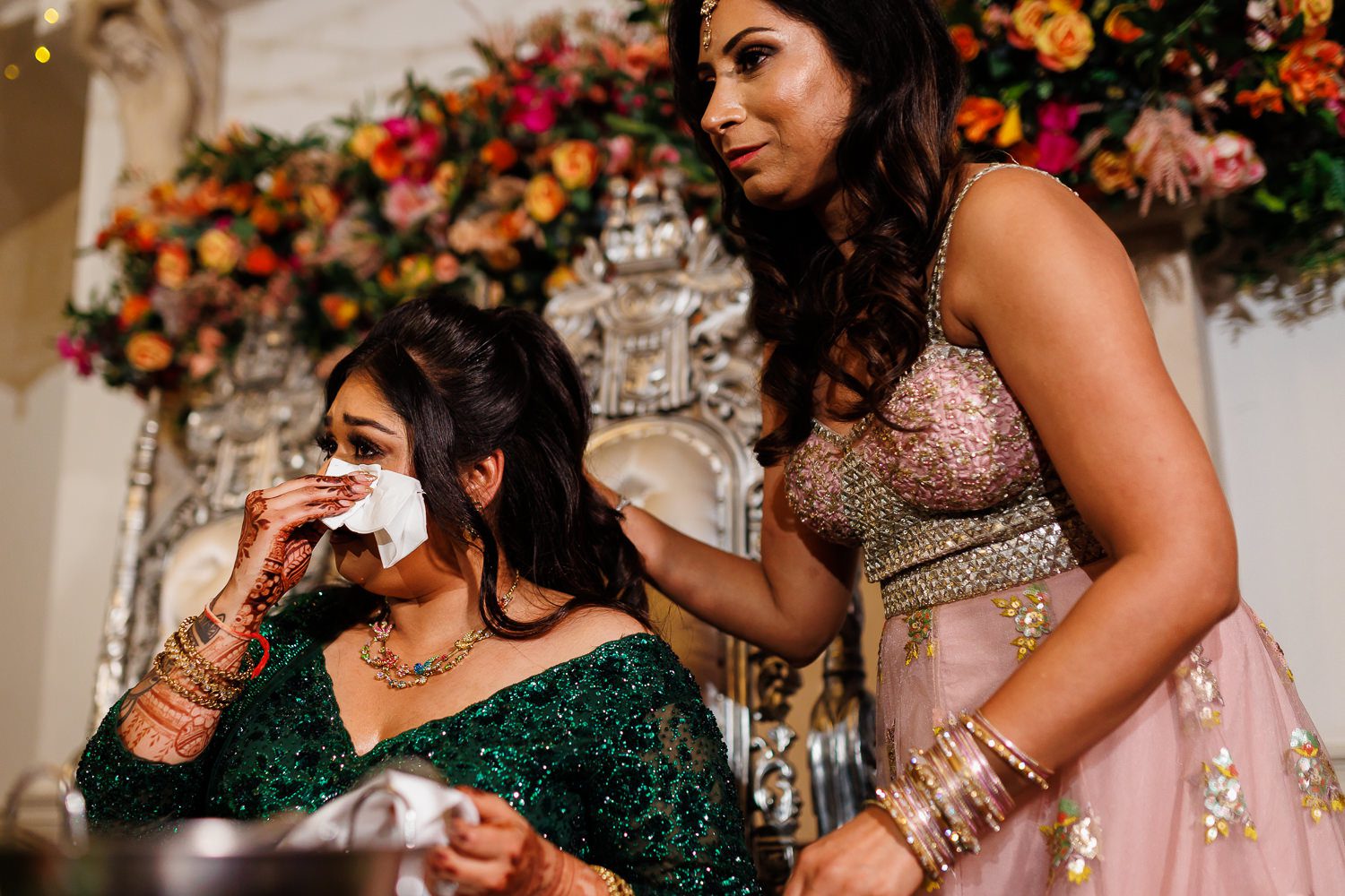 Hindu wedding reception party at Manor by the lake in Cheltenham