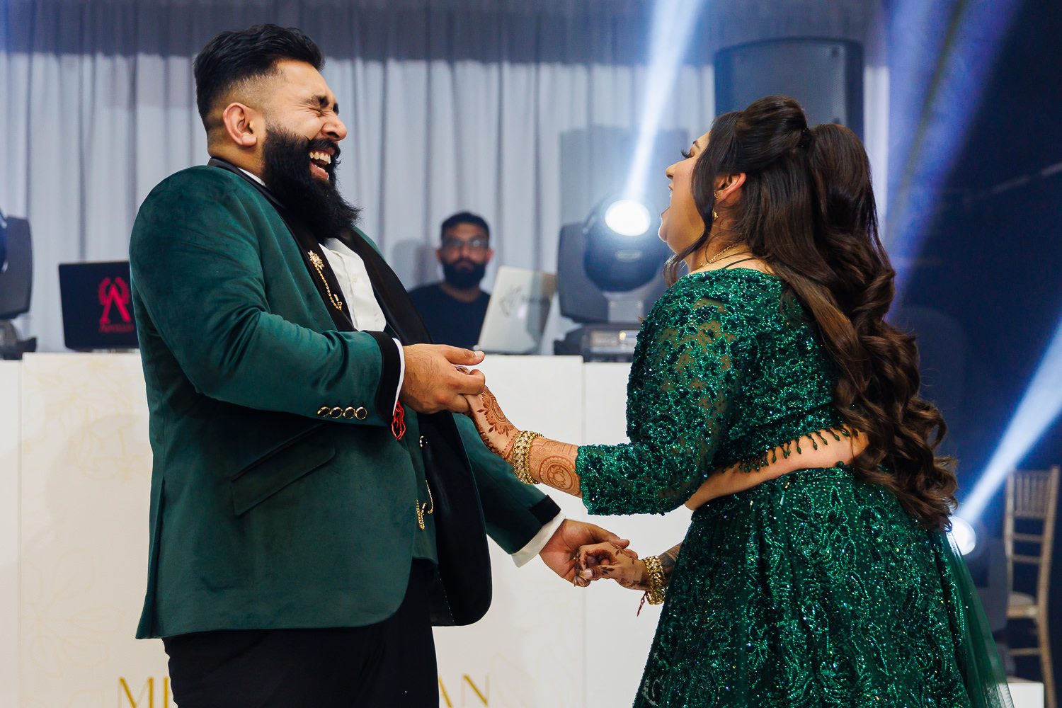 Hindu wedding reception party at Manor by the lake in Cheltenham