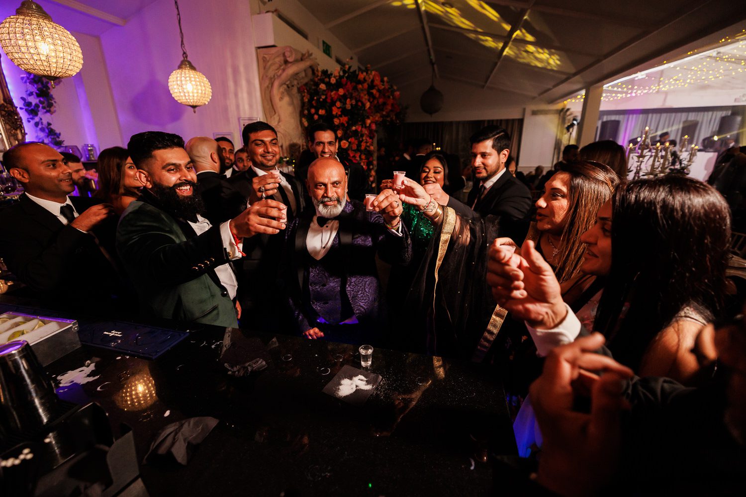 Hindu wedding reception party at Manor by the lake in Cheltenham