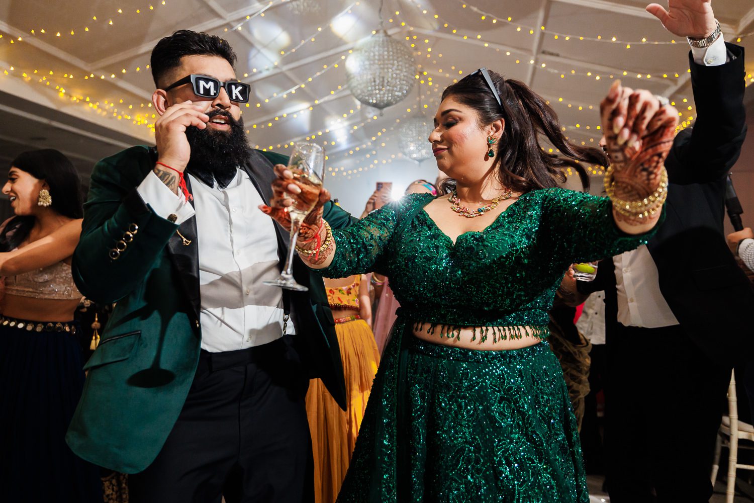 Hindu wedding reception party at Manor by the lake in Cheltenham