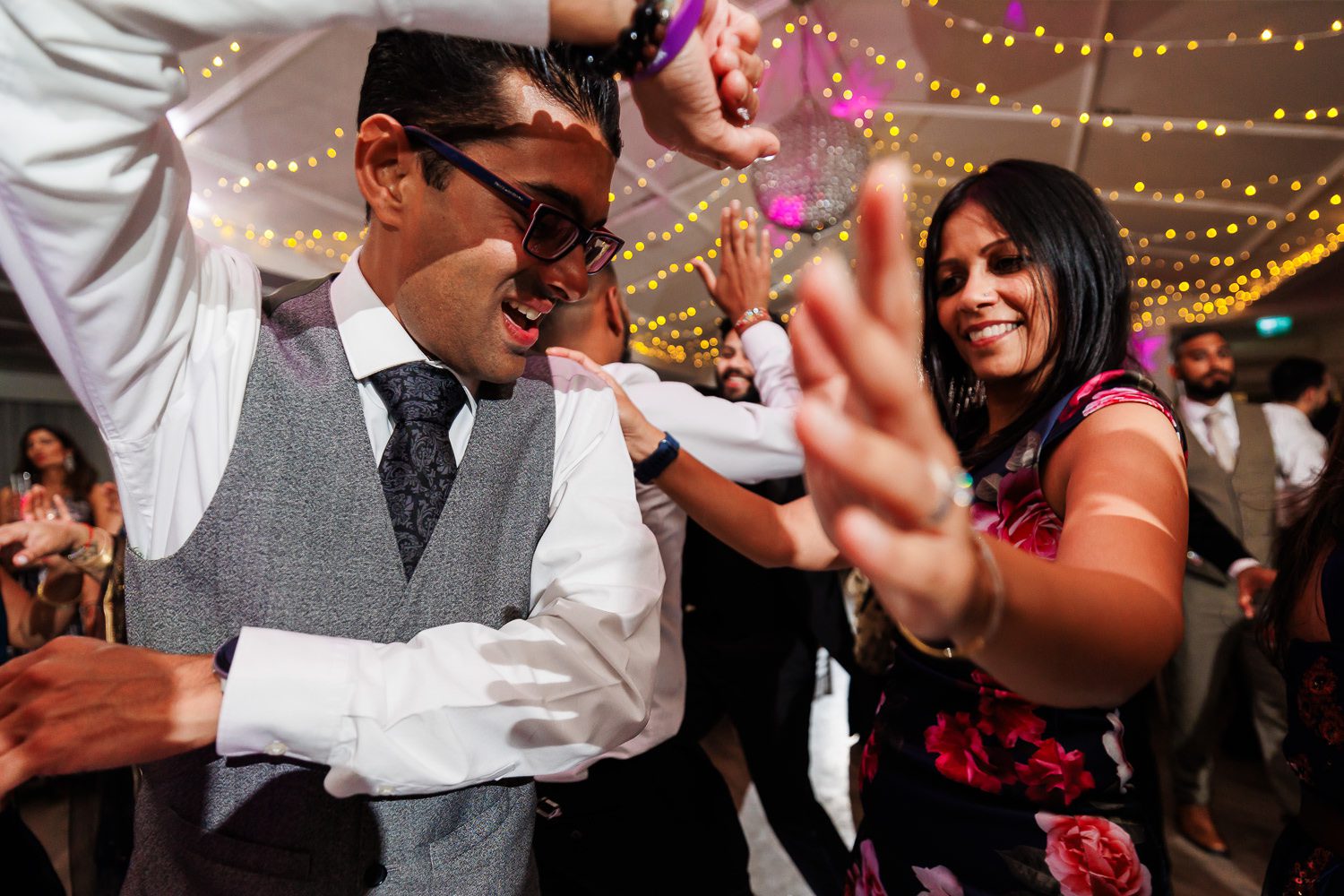 Hindu wedding reception party at Manor by the lake in Cheltenham
